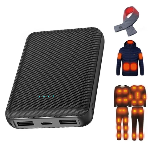 10000/20000mAh USB Power Bank Battery Pack Heated Jacket Vest Portable Charger - Foto 9 di 11