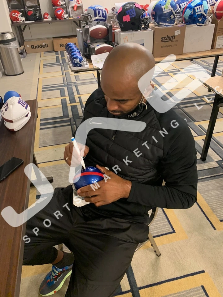 David Tyree autografado assinado inscrito Eclipse mini capacete New York Giants PSA - Imagem 4 de 4