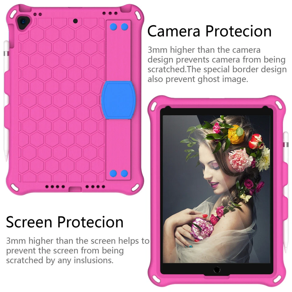 Strap Cover Shockproof Rubber Case for iPad 9th 8 7 5 6th Mini 2021 Air 4 Pro 11 - Image 4 of 4