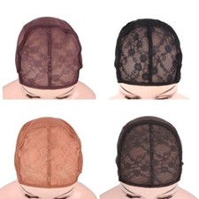 Breathable Lace Mesh Wig Cap Xl/L/M/S Hair Net Weaving Making Adjustable Cap UK