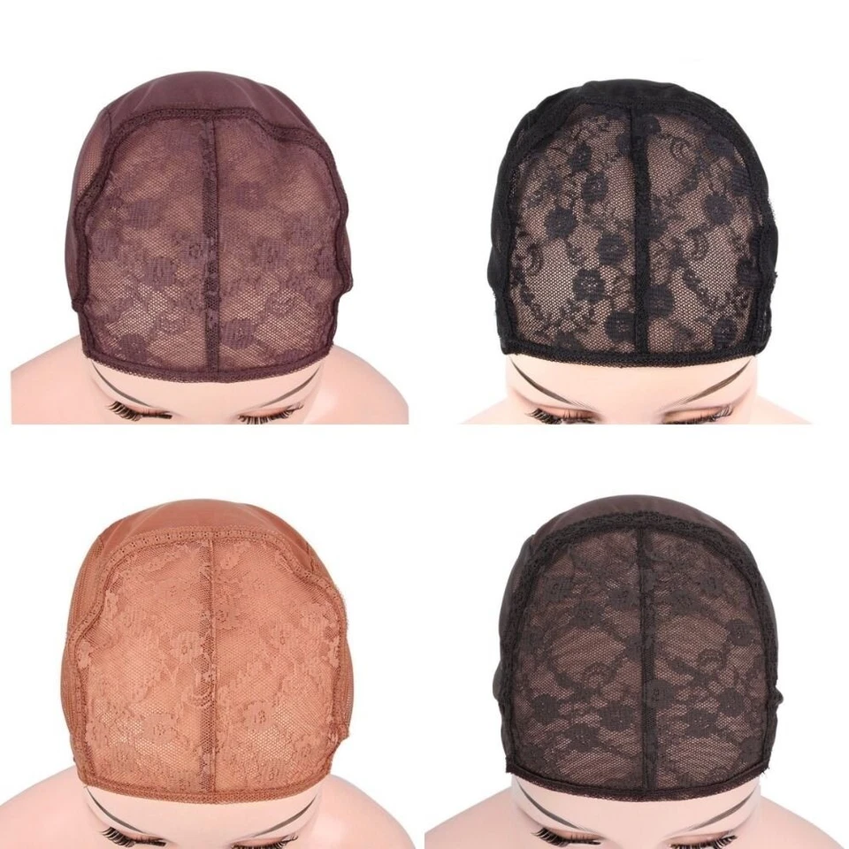 Breathable Lace Mesh Wig Cap Xl/L/M/S Hair Net Weaving Making Adjustable Cap UK