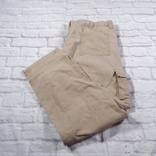 Wrangler Beige Flat Front Outdoor Workwear Cotton Mens Cargo Pants 44x30