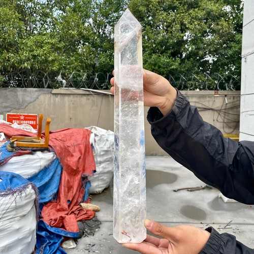 4.38LB Natural clear white crystal obelisk Crystal energy column Reiki healing - 第 3/20 張圖片