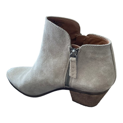 Frye Womens Judith Zip Bootie Ash Beige Suede Block Heel Ankle Boots Shoes 9 New - Picture 7 of 12