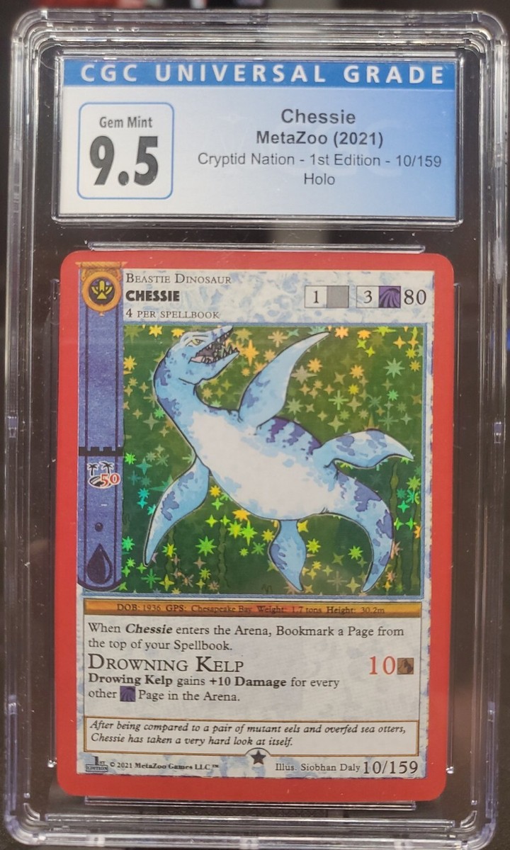 MetaZoo Cryptid Nation 1st Edition Chessie 10/159 Full Holo CGC