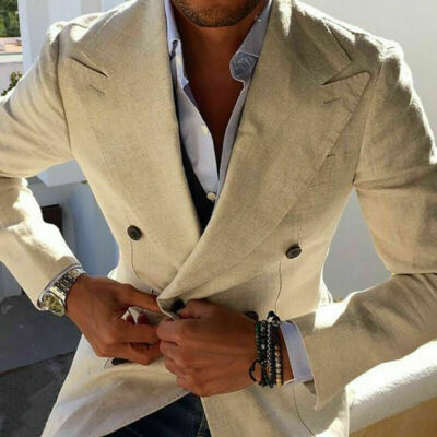 linen beige jacket
