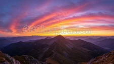 Digital Image Picture Photo Wallpaper Background Desktop Sunset Mountains #A404