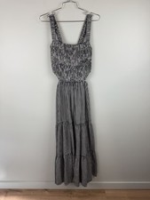 American Eagle Outfitters Black and White Gingham Maxi Dress Cottagecore XL