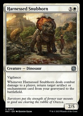 1x Harnessed Snubhorn - Foil MTG March of the Machine: the Aftermath NM Magic Fo
