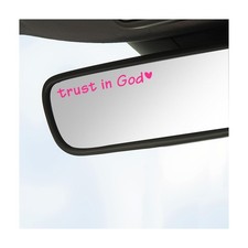 2 PCS Trust in God Rearview Mirror Sticker, Auto Christian Affirmation Mirror...