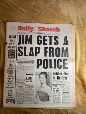 No Confidence In James Callaghan Sketch 22. Mai 1970 Original Zeitung