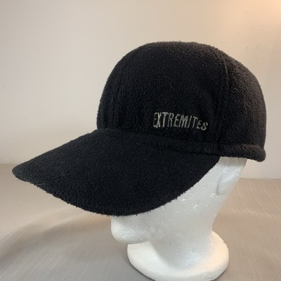 Extremities Fleece Cap Black Ear Warmers Adjustable Pony Tail Enabled Hot Winter
