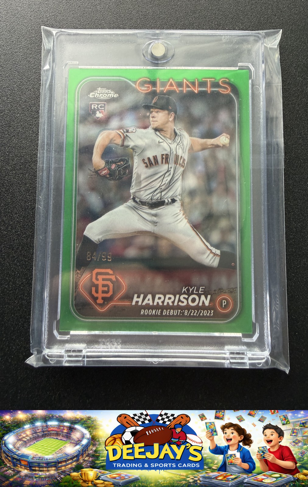 2024 Topps Chrome Update #USC157 Kyle Harrison Green RayWave #/99 Giants