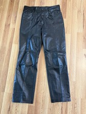 Bermans Black Leather Pants, Size 33 Nice Make An Offer