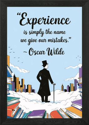 Oscar Wilde Zitat Kunst gerahmtes Wandbild Poster Leinwanddruck Bild
