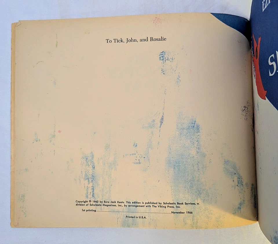The Snowy Day Ezra Jack Keats 1st Printing November 1966 Scholastic Paperback - Image 4 of 4