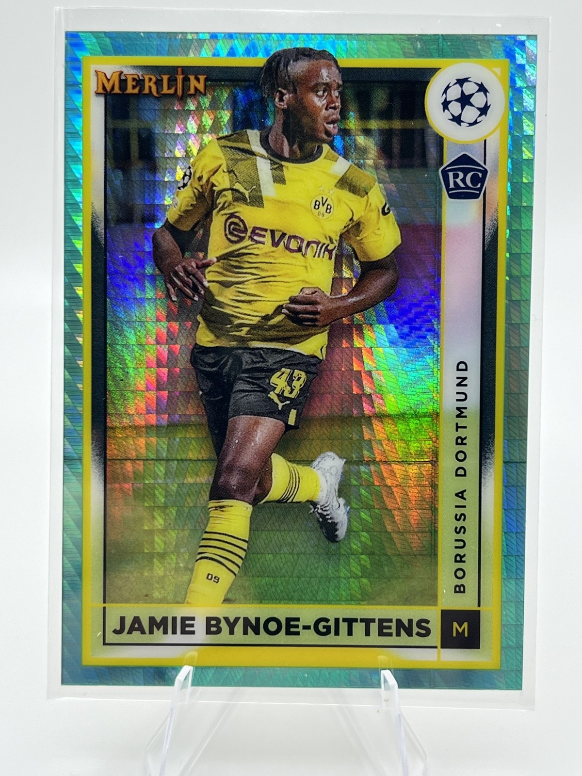 2022-23 Topps Merlin UEFA Club Competitions Jamie Bynoe-Gittens #31 Aqua A112
