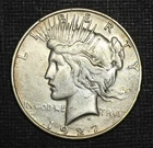 1927-S Peace Dollar $1 ... VF ... 90% Silver