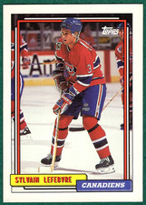 Sylvain Lefebvre - 1992-93 Topps #341 - Montreal Canadiens Hockey Card