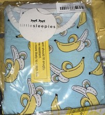 Little Sleepies Bananas Two Piece Short Sleeves Shorts Pajama Set 5/6 New 36