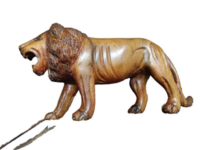 Lion Simba Rosewood Handmade Carving Figurine Sculpture