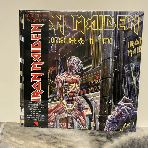 Iron Maiden Somewhere  Time LP Vinyl Record 2013 Limited Sealed Picture Disc New