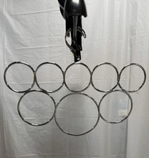 Chrome Multi Ring Scarf Tie Belt Hanger Closet Organizer Storage Rack
