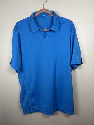 Nike Tiger Woods Collection Men s Sz XL Polo Teal Blue Golf PGA Tour The Masters
