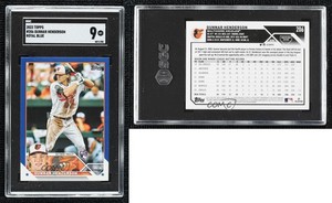 2023 Topps Series 1 Retail Royal Blue Gunnar Henderson #206 SGC 9 MINT Rookie RC