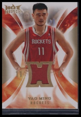 2008-09 Fleer Hot Prospects #HM-YM Yao Ming Hot Materials
