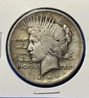 1921 $1 U.S. Peace Silver Dollar High Relief Graffiti/Damaged Coin