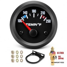 Universal 2" 52mm Water Temp Gauge Automotive, 100-250  Water Temperature Red