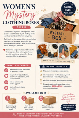 Women's Mystery Clothing Boxes bulks