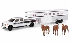 Ford F350 Super mit Gooseneck Pferdeanhänger und Pferden Modell von Ertl 1:32