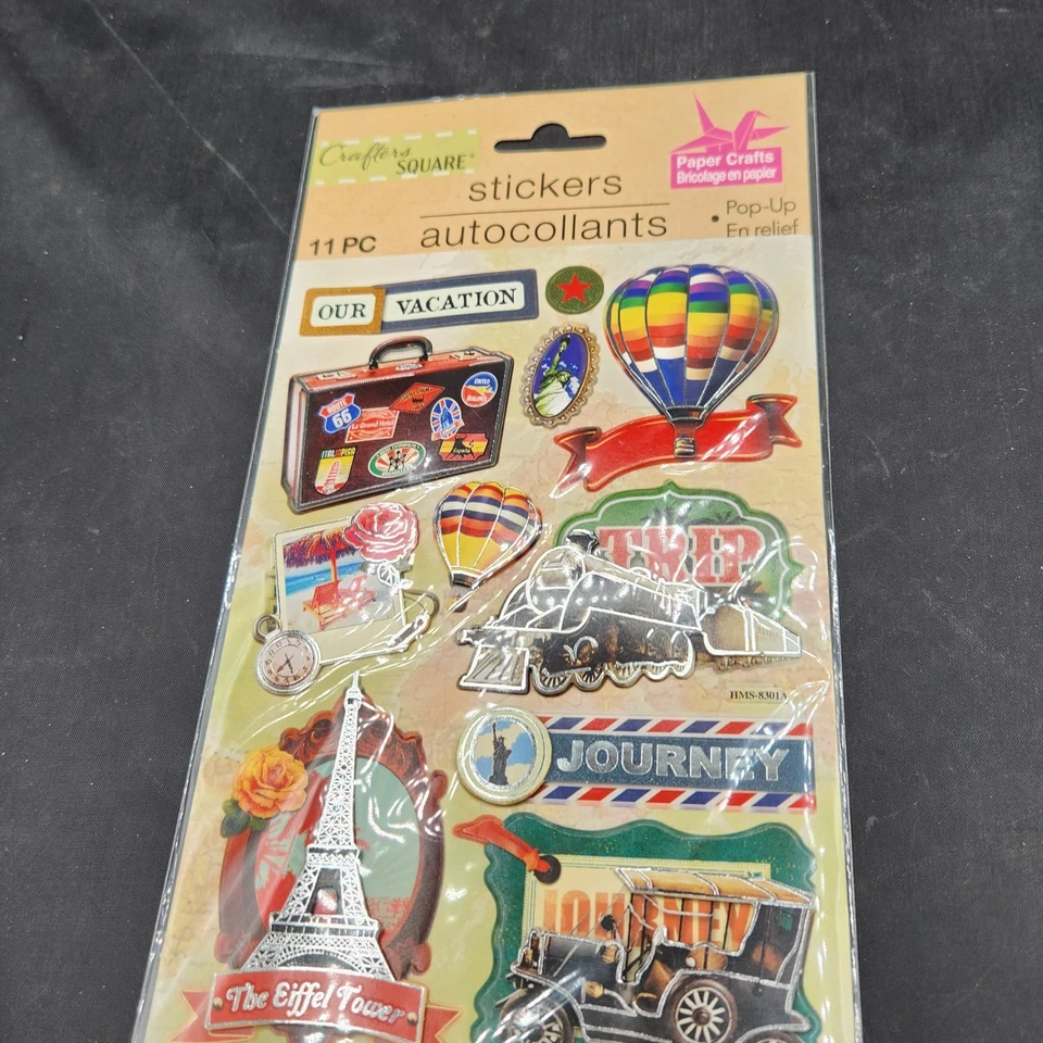 Crafters квадратный путешествие путешествий наклейки 11 шт. всплывающие ремесла скрапбукинг новый - Изображение 2 из 4