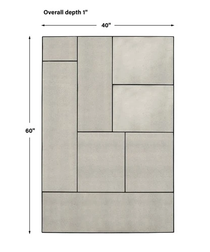 Uttermost 09898 Puzzle Piece 40" W x 60" H Rectangular Framed - Black - Picture 5 of 6