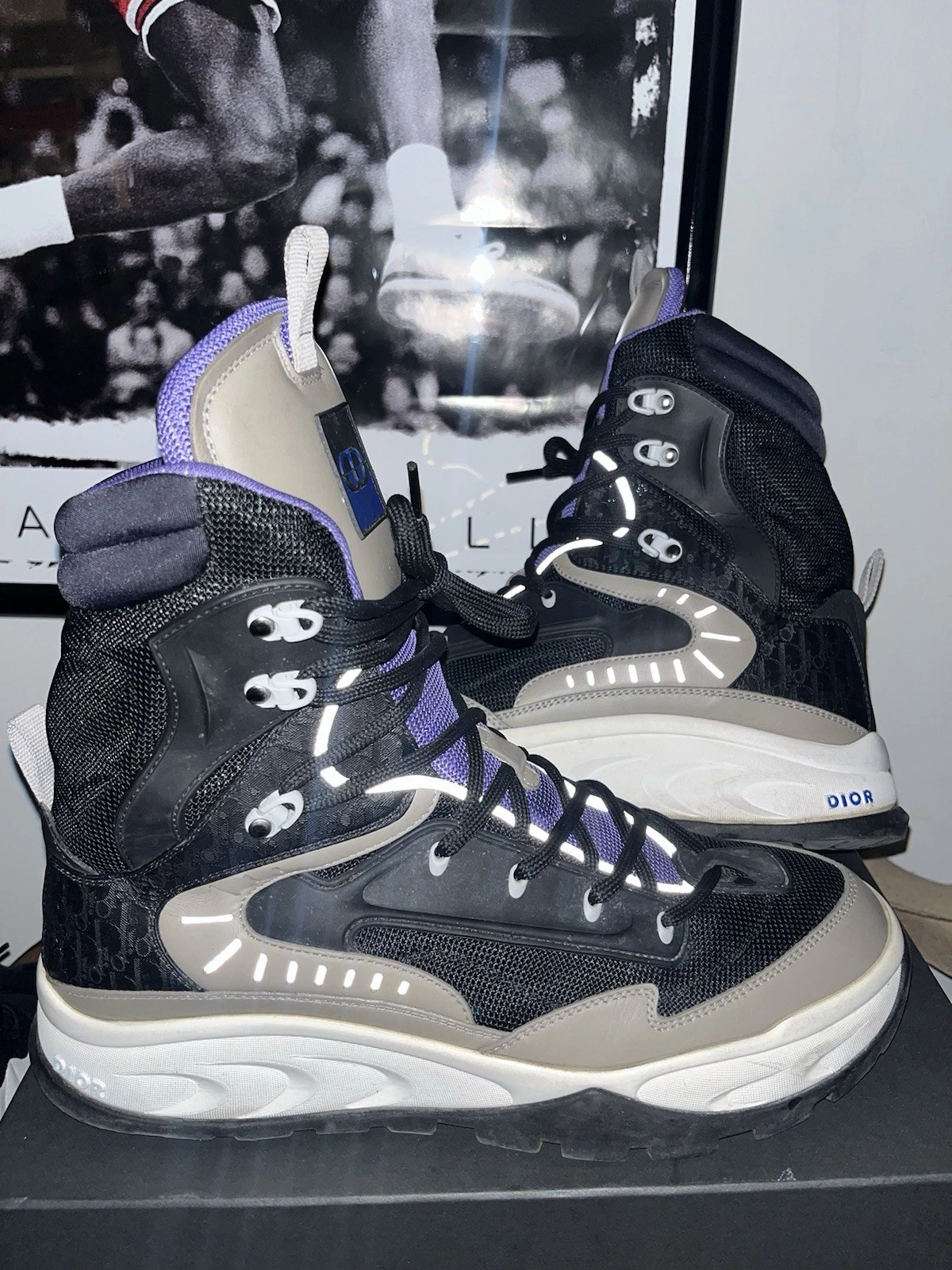 Bottines hautes à lacets Dior Ski Capsule homme 10,5 US EXTRÊMEMENT RARE 