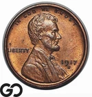 1917-S Lincoln Cent Wheat Penny *Scarce in MS* Near Gem BU++/Gem RB