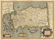 Antique Map "Natoliae sive Asia Minor" (Turkey) Hondius, 1624