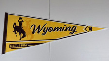 University of Wyoming Cowboys NCAA Classic Felt Pennant Yellow & Brown