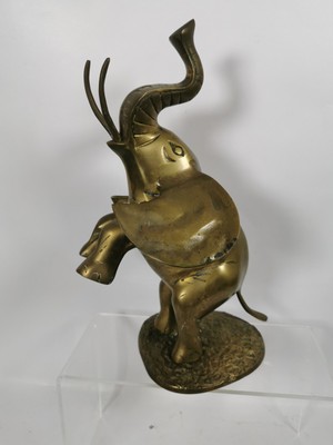 Messing/Bronze Zirkus Elefant Figur Figur stehend Sammlerstück Deko