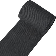 5M 4 Inch Elastic Band Spool Black Heavy Stretch High Elasticity Knit Strap Wide