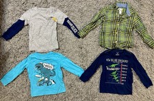 Long Sleeve Toddler Boys Shirts Clothing Lot Pack Of 4 Carter  s Brand