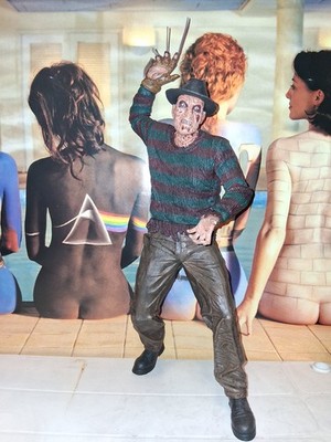 2004 Freddy Krueger Action Figure Green & Red Striped Sweater 1/4 Scale NECA