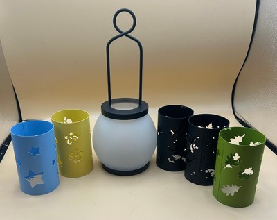 Partylite - Change-O-Lantern - Globe and 5 sleeves - NICE!