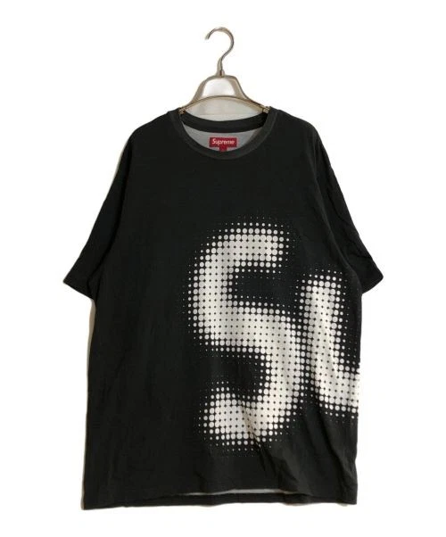 T shirt Supreme Halftone S/S noir grand imprimé à pois oversize 54