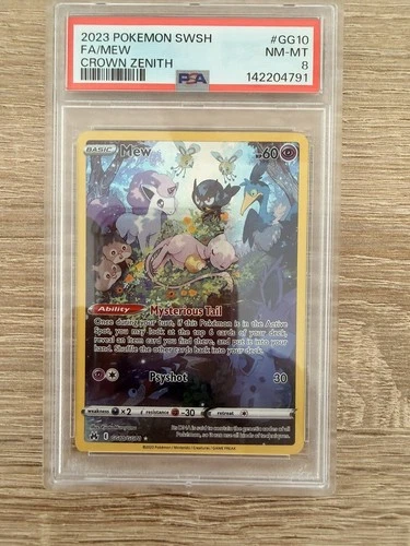 Mew GG10 Crown Zenith: Galarian Gallery Holo Pokemon Card PSA 8