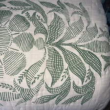 John Robshaw King Quilt Asma Green Cotton Botanical