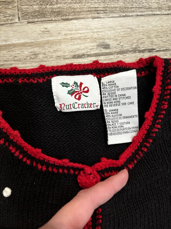 Suéter Cárdigan Cascanueces Patinaje sobre Hielo Osos De Colección - Talla Grande - Vacaciones Foto 3 de 4