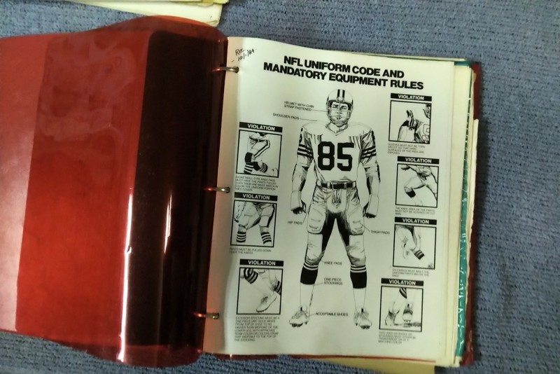 Huge Lot of NFL Officiating Memorobilia/Documents - 1960s thru 1990s
